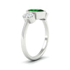 Load image into Gallery viewer, 3-stone-oval-bezel-emerald-engagement-ring-in-white-gold-fd11546gemgr-nl-wg