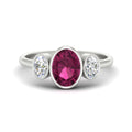 Thumbnail 17 - 3-stone-oval-bezel-pink-sapphire-engagement-ring-in-white-gold-fd11546gsadrpi-nl-wg