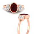 Thumbnail 46 - 3-stone-oval-bezel-ruby-engagement-ring-in-rose-gold-fd11546grudr-nl-rg