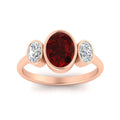Thumbnail 47 - 3-stone-oval-bezel-ruby-engagement-ring-in-rose-gold-fd11546grudr-nl-rg