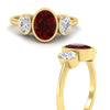 Load image into Gallery viewer, 3-stone-oval-bezel-ruby-engagement-ring-in-yellow-gold-fd11546grudr-nl-yg