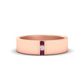 Thumbnail 11 - 3-stone-pink-sapphire-wedding-anniversary-band-for-men-in-rose-gold-fdm8111bgsadrpi-nl-rg.jpg