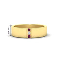 Thumbnail 101 - 3-stone-pink-sapphire-wedding-anniversary-band-for-men-in-yellow-gold-fdm8111bgsadrpi-nl-yg-hw.jpg