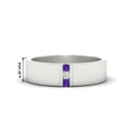 Thumbnail 81 - 3-stone-purple-topaz-wedding-anniversary-band-for-men-in-white-gold-fdm8111bgvito-nl-wg-hw.jpg