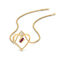 Thumbnail 74 - 3-stone-round-diamond-heart-pendant-with-pink-sapphire-in-FDPD11375GSADRPIANGLE1-NL-YG.jpg