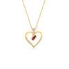 Load image into Gallery viewer, 3-stone-round-diamond-heart-pendant-with-pink-sapphire-in-FDPD11375GSADRPIANGLE1-NL-YG.jpg