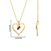 Load image into Gallery viewer, 3-stone-round-diamond-heart-pendant-with-ruby-in-FDPD11375GRUDRANGLE1-NL-YG.jpg