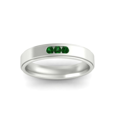 3-stone-round-emerald-channel-set-mens-wedding-ring-in-white-gold-fdm10340rogemgrangle5-nl-wg