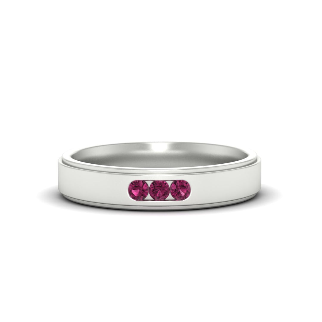 3-stone-round-pink-sapphire-channel-set-mens-wedding-ring-in-white-gold-fdm10340rogsadrpi-nl-wg