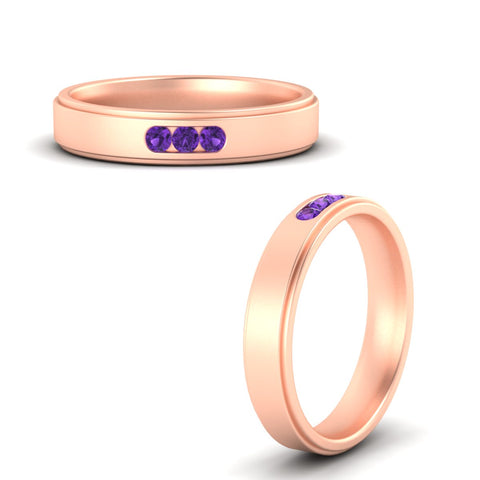 3-stone-round-purple-amethyst-channel-set-mens-wedding-ring-in-rose-gold-fdm10340rogvitoangle3-nl-rg