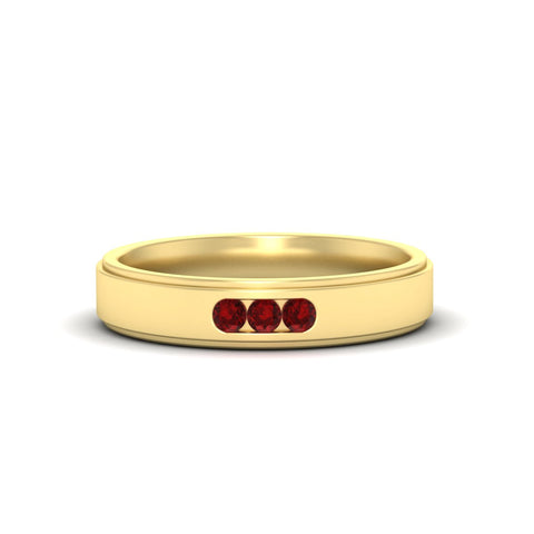 3-stone-round-ruby-channel-set-mens-wedding-ring-in-yellow-gold-fdm10340rogrudr-nl-yg
