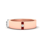 Load image into Gallery viewer, 3-stone-ruby-wedding-anniversary-band-for-men-in-rose-gold-fdm8111bgrudr-nl-rg-hw.jpg
