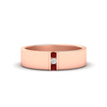 Thumbnail 26 - 3-stone-ruby-wedding-anniversary-band-for-men-in-rose-gold-fdm8111bgrudr-nl-rg.jpg