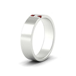 Load image into Gallery viewer, 3-stone-ruby-wedding-anniversary-band-for-men-in-white-gold-fdm8111bgrudrangle2-nl-wg.jpg
