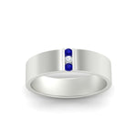 Load image into Gallery viewer, 3-stone-sapphire-wedding-anniversary-band-for-men-in-white-gold-fdm8111bgsablangle5-nl-wg.jpg
