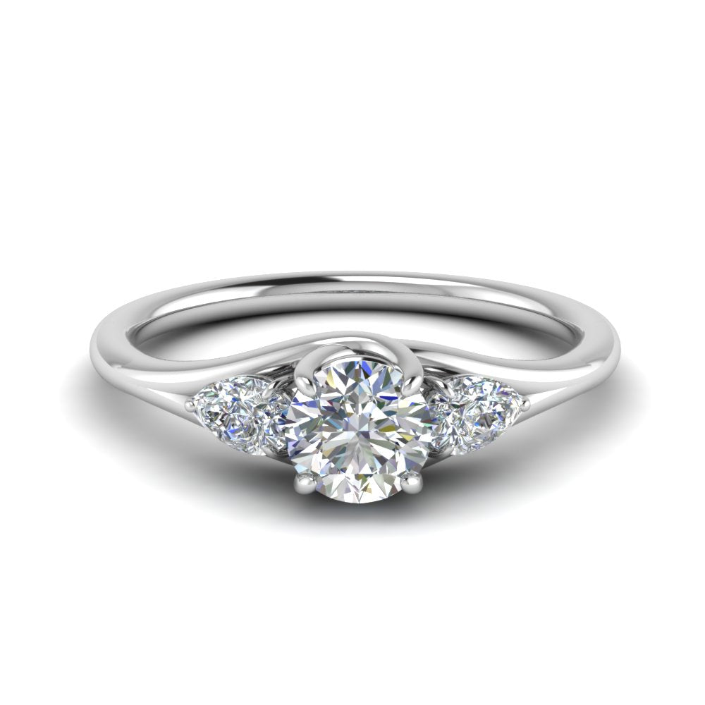 Round And Pear Shape Trellis Ring