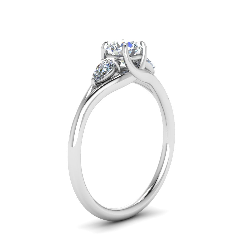 Round And Pear Shape Trellis Ring