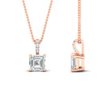 Load image into Gallery viewer, 3.00-ct-asscher-cut-pave-diamond-bail-pendant-in-rose-gold-fdpd11636asangle2-8.00mm-nl-rg.jpg?v=1769514551