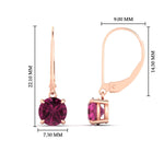 Load image into Gallery viewer, 3.00-ct-round-cut-pink-sapphire-leverback-dangle-earrings-in-rose-gold-fdear11236rogsadrpiangle4-3.00ct-nl-rg-hw.jpg?v=1768373575