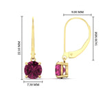 Load image into Gallery viewer, 3.00-ct-round-cut-pink-sapphire-leverback-dangle-earrings-in-yellow-gold-fdear11236rogsadrpiangle4-3.00ct-nl-yg-hw.jpg?v=1768373575