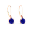 Load image into Gallery viewer, 3.00-ct-round-cut-sapphire-leverback-dangle-earrings-in-rose-gold-fdear11236rogsablangle3-3.00ct-nl-rg.jpg?v=1768373575