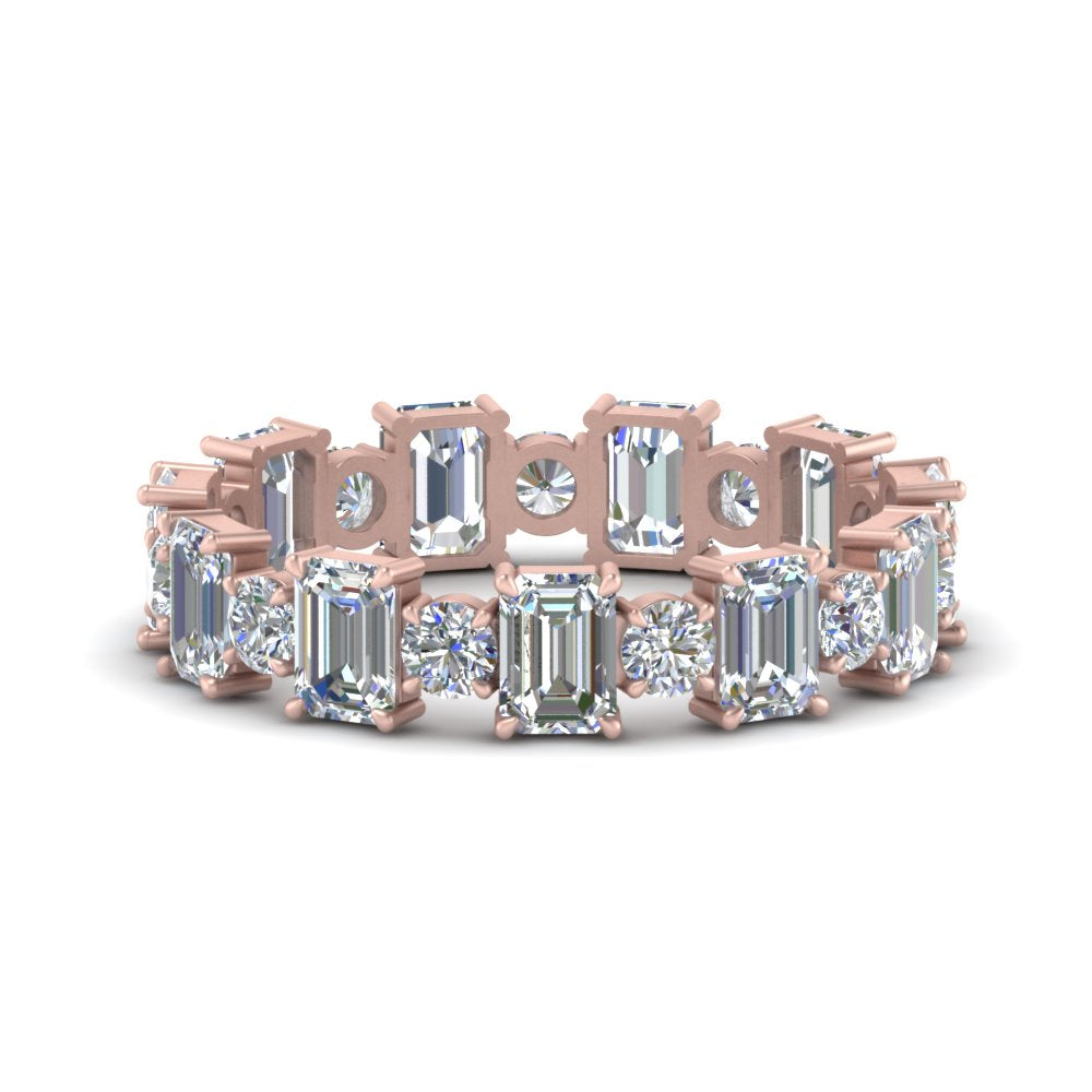 3.50 Carat Emerald Cut With Round Band