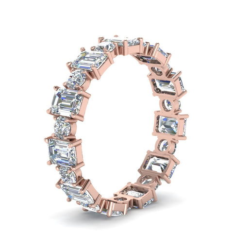 3.50 Carat Emerald Cut With Round Band