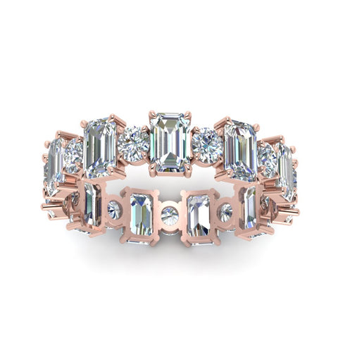 3.50 Carat Emerald Cut With Round Band