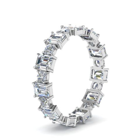 3.50 Carat Emerald Cut With Round Band