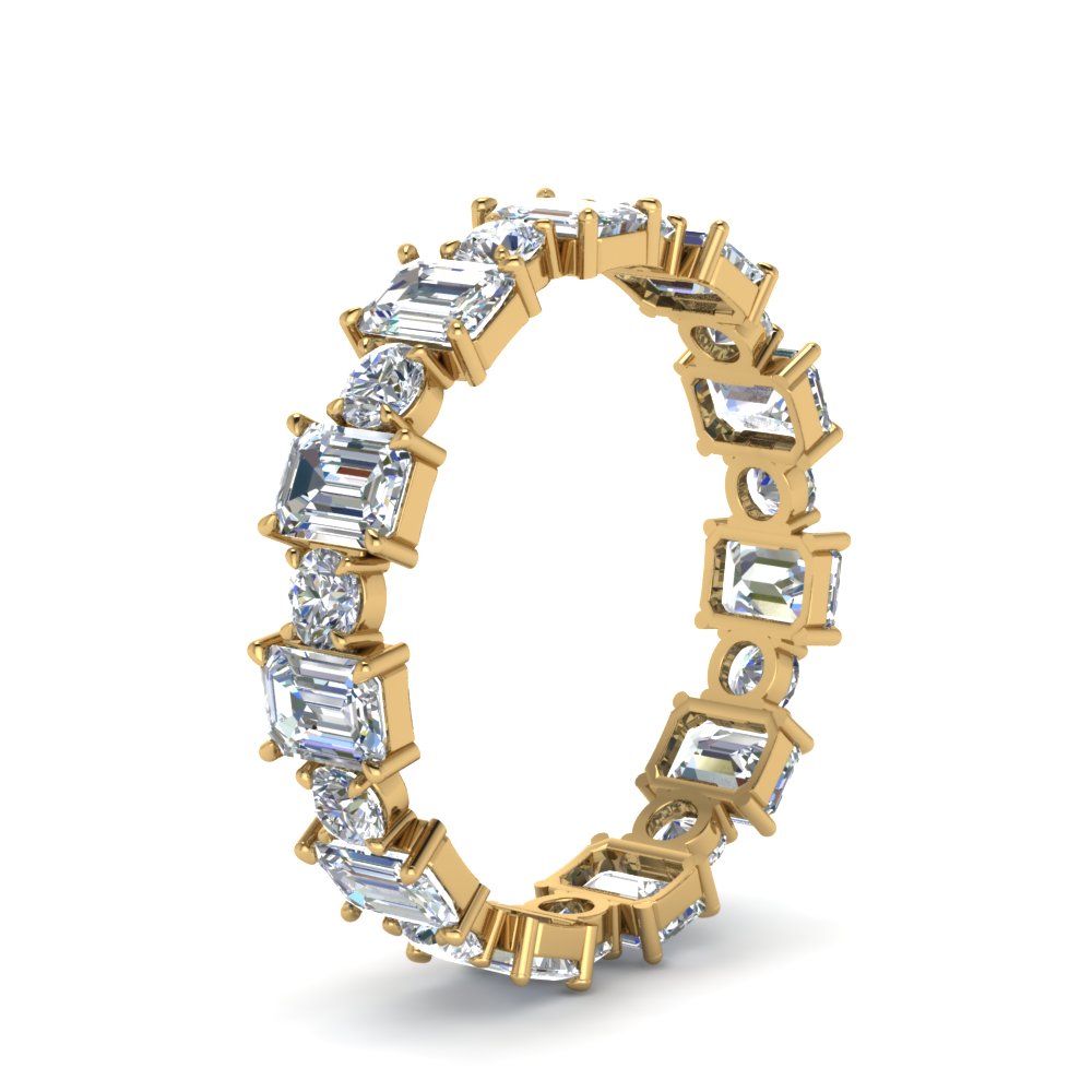 3.50 Carat Emerald Cut With Round Band