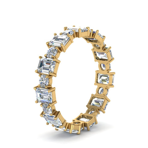 3.50 Carat Emerald Cut With Round Band