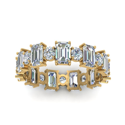 3.50 Carat Emerald Cut With Round Band