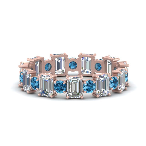 3.50 Carat Emerald Cut With Round Band