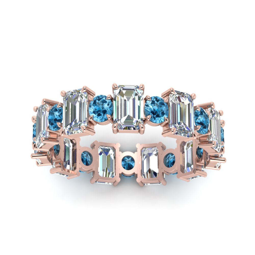 3.50 Carat Emerald Cut With Round Band