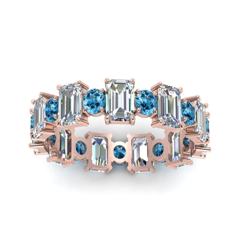 3.50 Carat Emerald Cut With Round Band