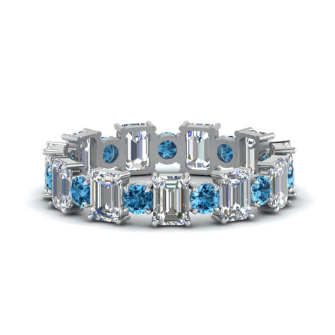 3.50 Carat Emerald Cut With Round Band