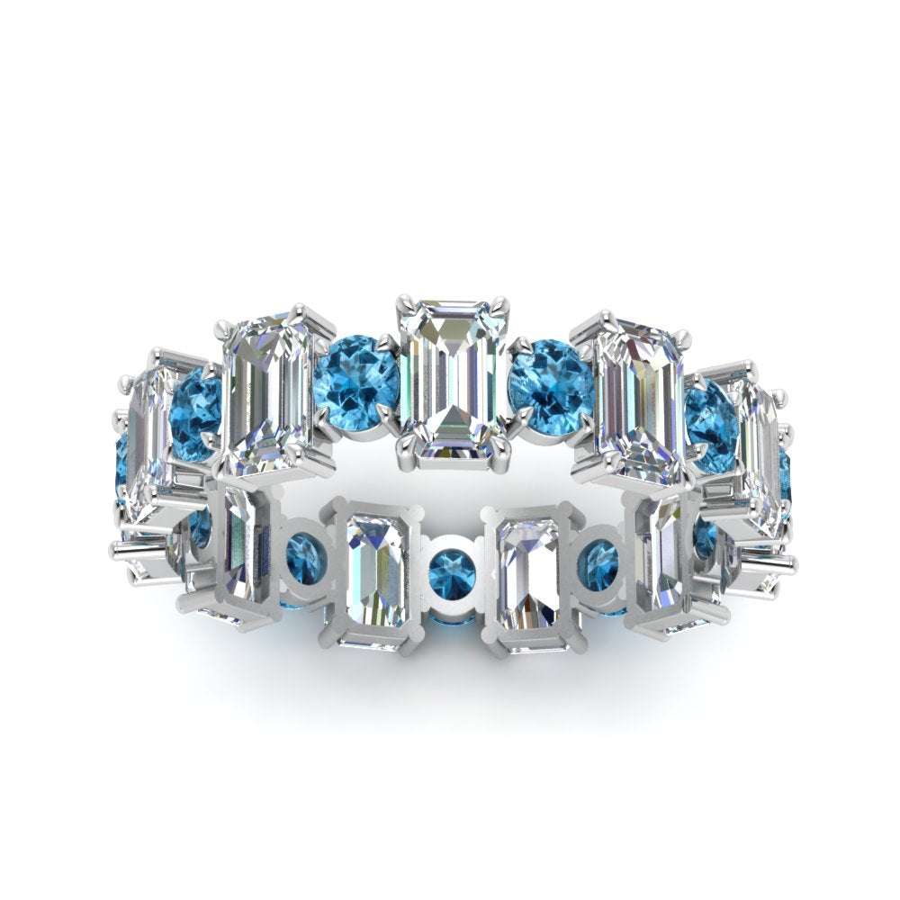 3.50 Carat Emerald Cut With Round Band