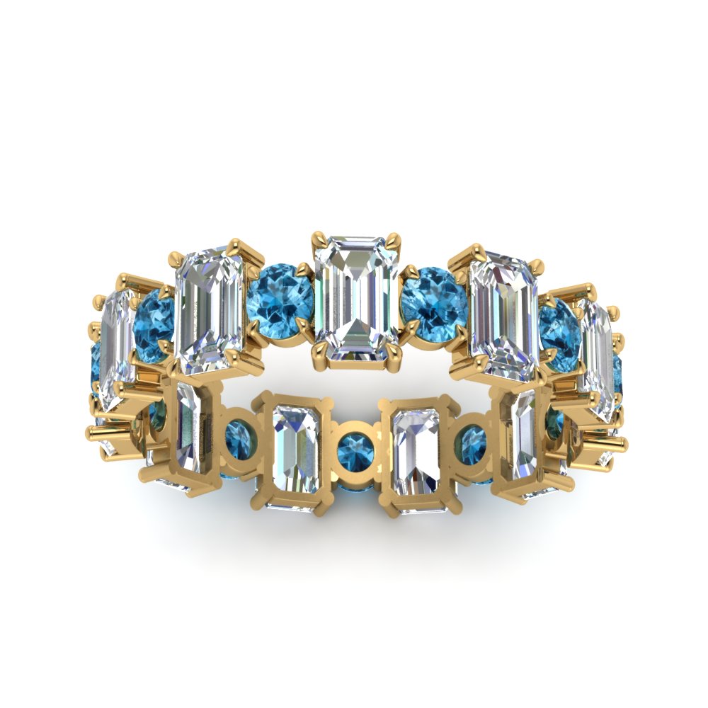 3.50 Carat Emerald Cut With Round Band