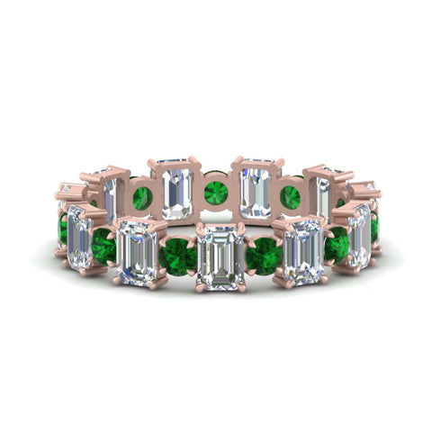 3.50 Carat Emerald Cut With Round Band