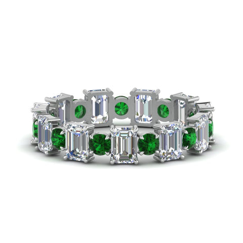 3.50 Carat Emerald Cut With Round Band