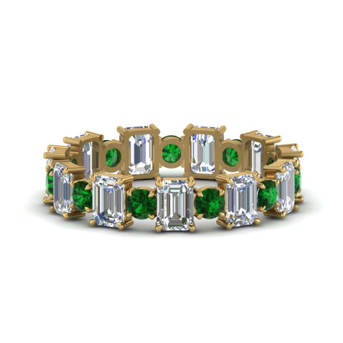 3.50 Carat Emerald Cut With Round Band