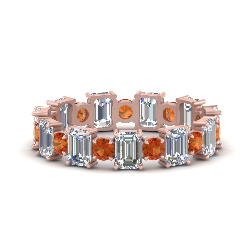 3.50 Carat Emerald Cut With Round Band