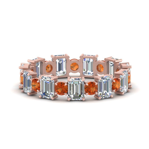 3.50 Carat Emerald Cut With Round Band