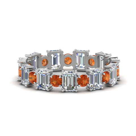3.50 Carat Emerald Cut With Round Band