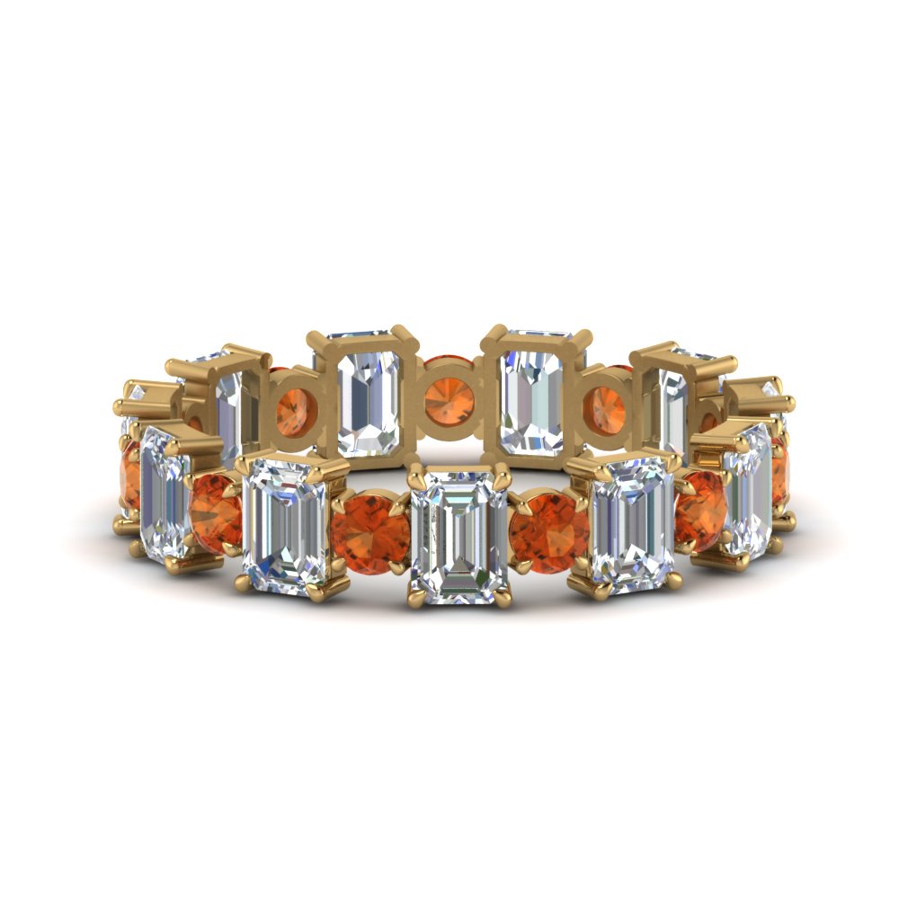 3.50 Carat Emerald Cut With Round Band