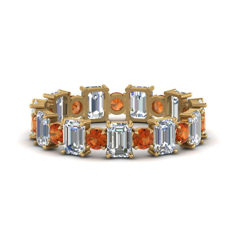3.50 Carat Emerald Cut With Round Band