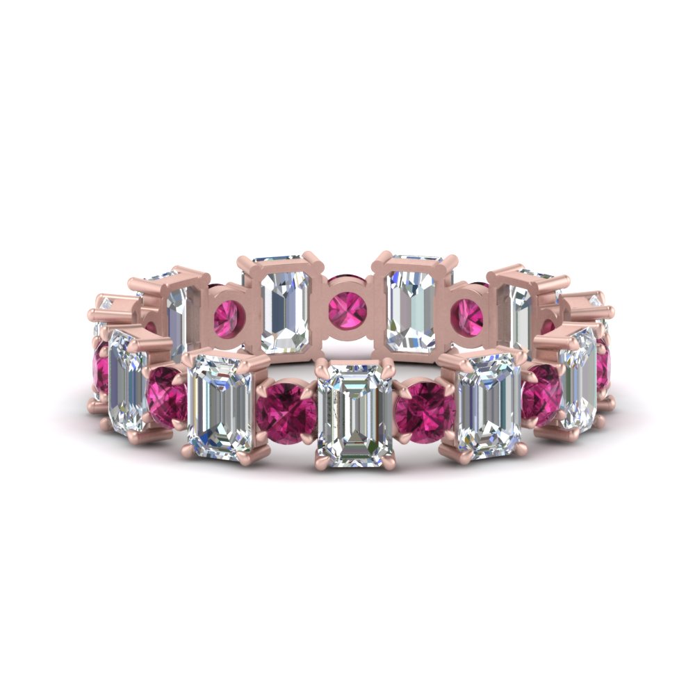 3.50 Carat Emerald Cut With Round Band