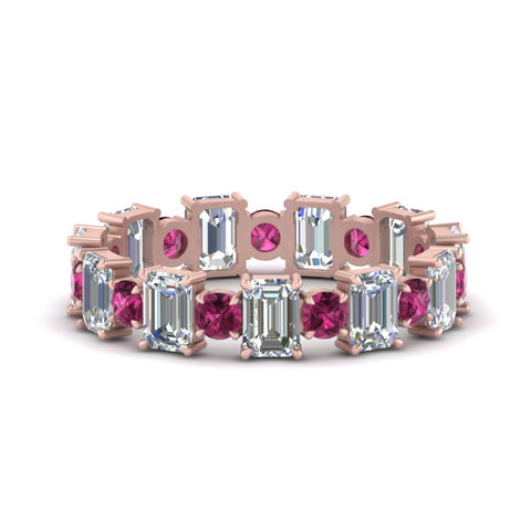 3.50 Carat Emerald Cut With Round Band
