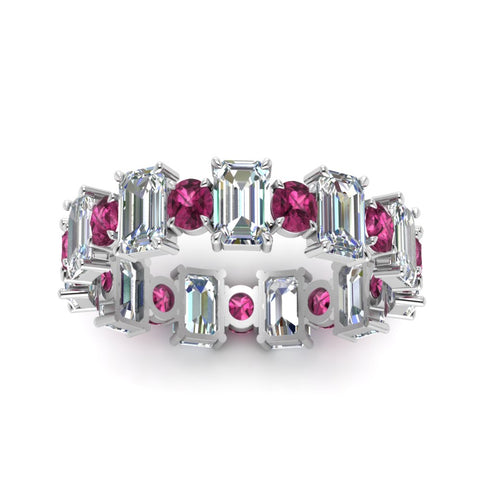 3.50 Carat Emerald Cut With Round Band