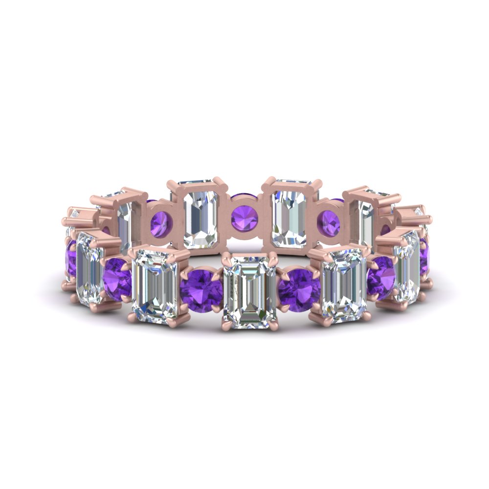 3.50 Carat Emerald Cut With Round Band